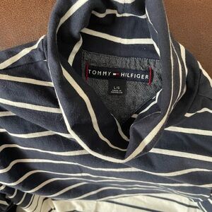 Tommy Hilfiger Black and White Striped Pullover